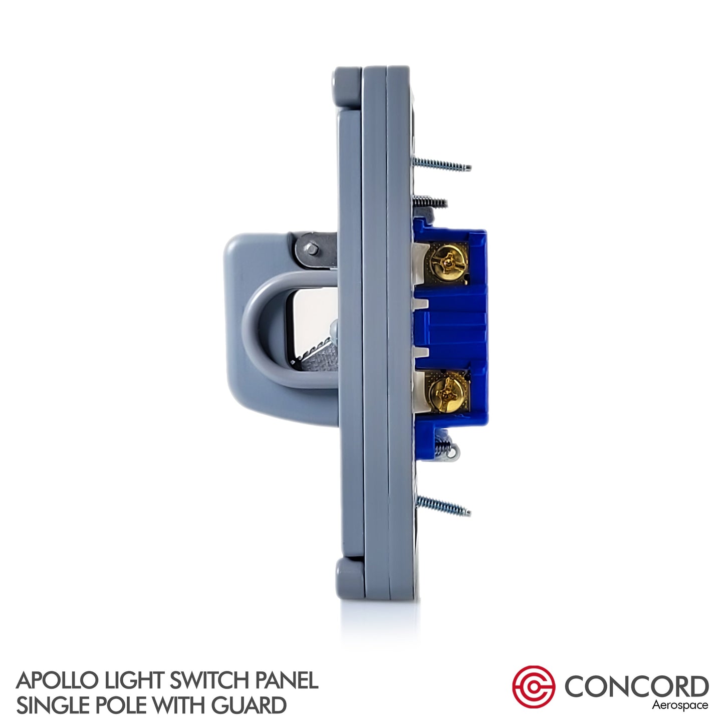 APOLLO LIGHT SWITCH PANEL WALLPLATE WITH SINGLE POLE TOGGLE - Concord Aerospace Concord Aerospace Concord Aerospace Wall Switch Panel