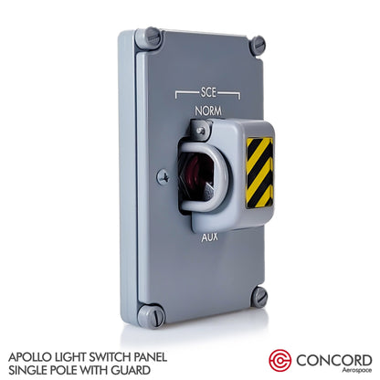 APOLLO LIGHT SWITCH PANEL WALLPLATE WITH SINGLE POLE TOGGLE - Concord Aerospace Concord Aerospace Concord Aerospace Wall Switch Panel
