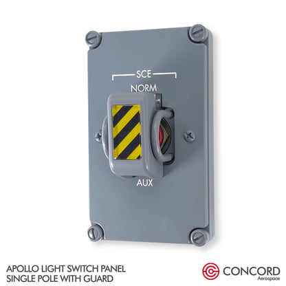 APOLLO LIGHT SWITCH PANEL WALLPLATE WITH SINGLE POLE TOGGLE - Concord Aerospace Concord Aerospace Concord Aerospace Wall Switch Panel