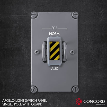 APOLLO LIGHT SWITCH PANEL WALLPLATE WITH SINGLE POLE TOGGLE - Concord Aerospace Concord Aerospace Concord Aerospace Wall Switch Panel