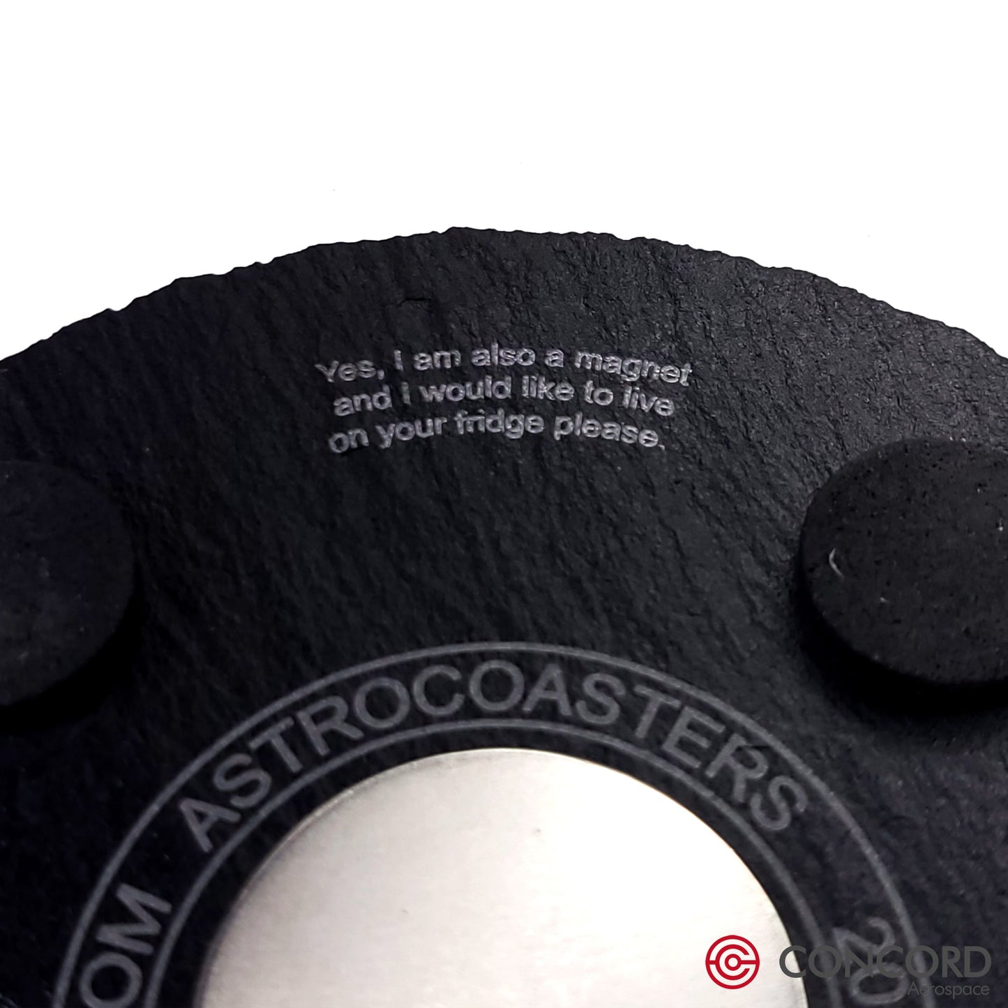 SPACE BAGEL - SLATE COASTER - Concord Aerospace Concord Aerospace Concord Aerospace Coasters