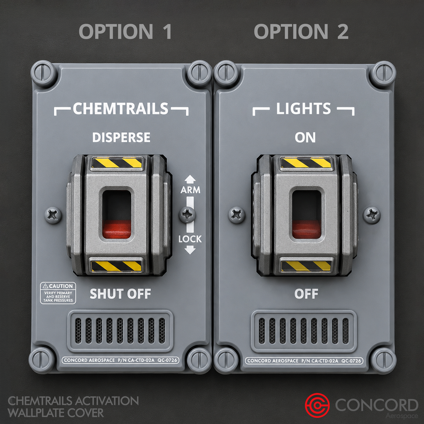 CHEMTRAILS ACTIVATION PANEL LIGHT SWITCH WALL PLATE
