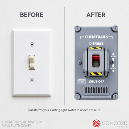 CHEMTRAILS ACTIVATION PANEL LIGHT SWITCH WALL PLATE