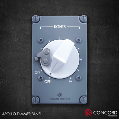 APOLLO ROTARY ON/OFF + DIMMER LIGHT CONTROL PANEL (120V US) - Concord Aerospace LIGHTS Concord Aerospace Concord Aerospace Wall Switch Panel