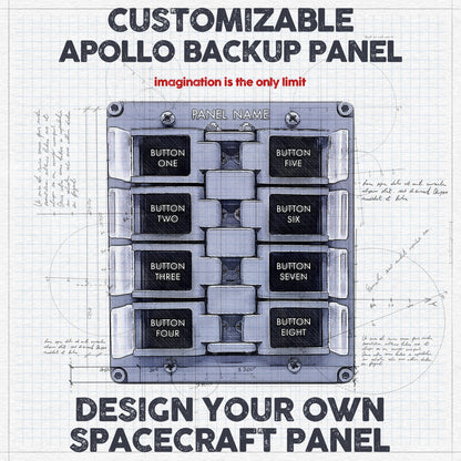 CUSTOMIZABLE APOLLO COMMAND MODULE BACKUP SWITCHES PANEL