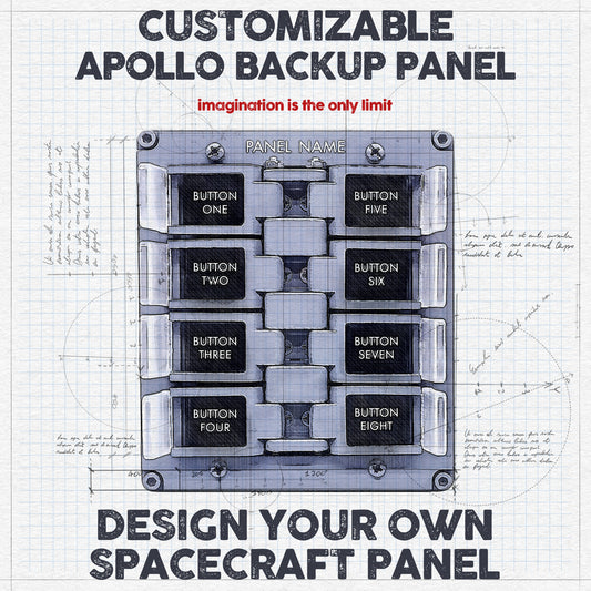 CUSTOMIZABLE APOLLO COMMAND MODULE BACKUP SWITCHES PANEL