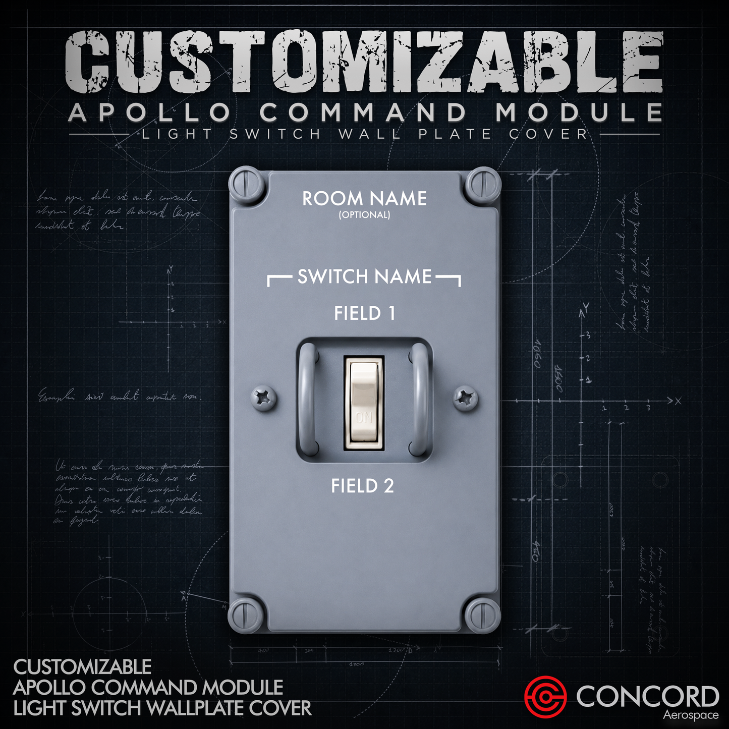 CUSTOMIZABLE LIGHT SWITCH WALLPLATE COVER