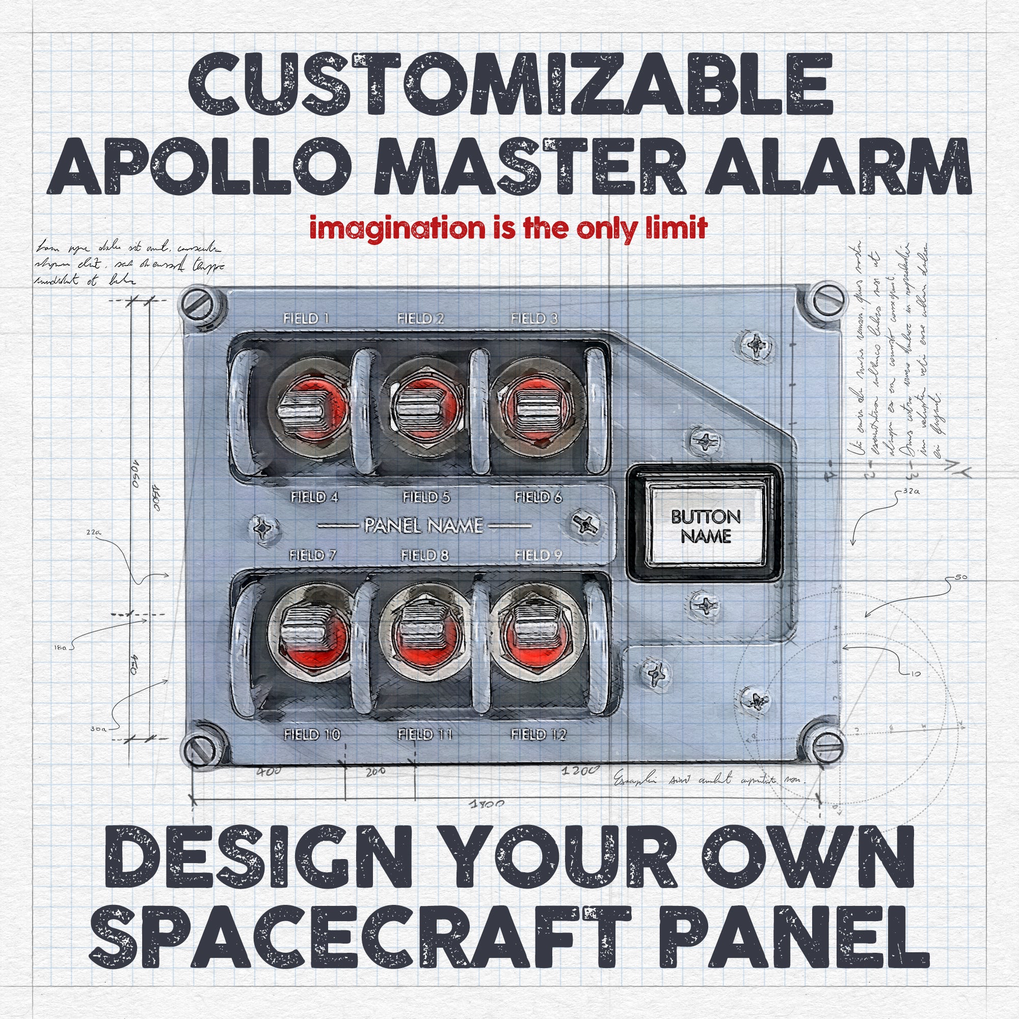 CUSTOMIZABLE APOLLO MASTER ALARM PANEL – Concord Aerospace