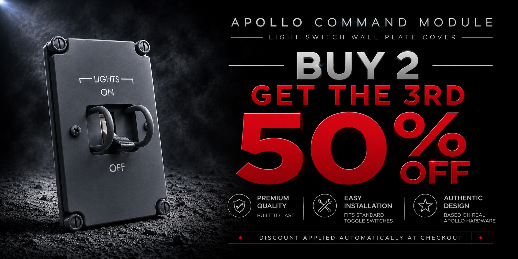 APOLLO LIGHT SWITCH PANEL WALLPLATE COVER