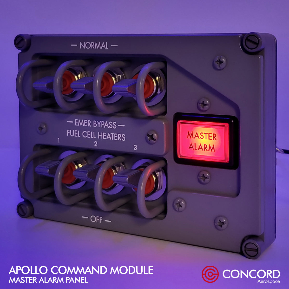 Apollo 12 Command Module Panel APOLLO COMMAND MODULE MASTER ALARM PANEL – Concord Aerospace