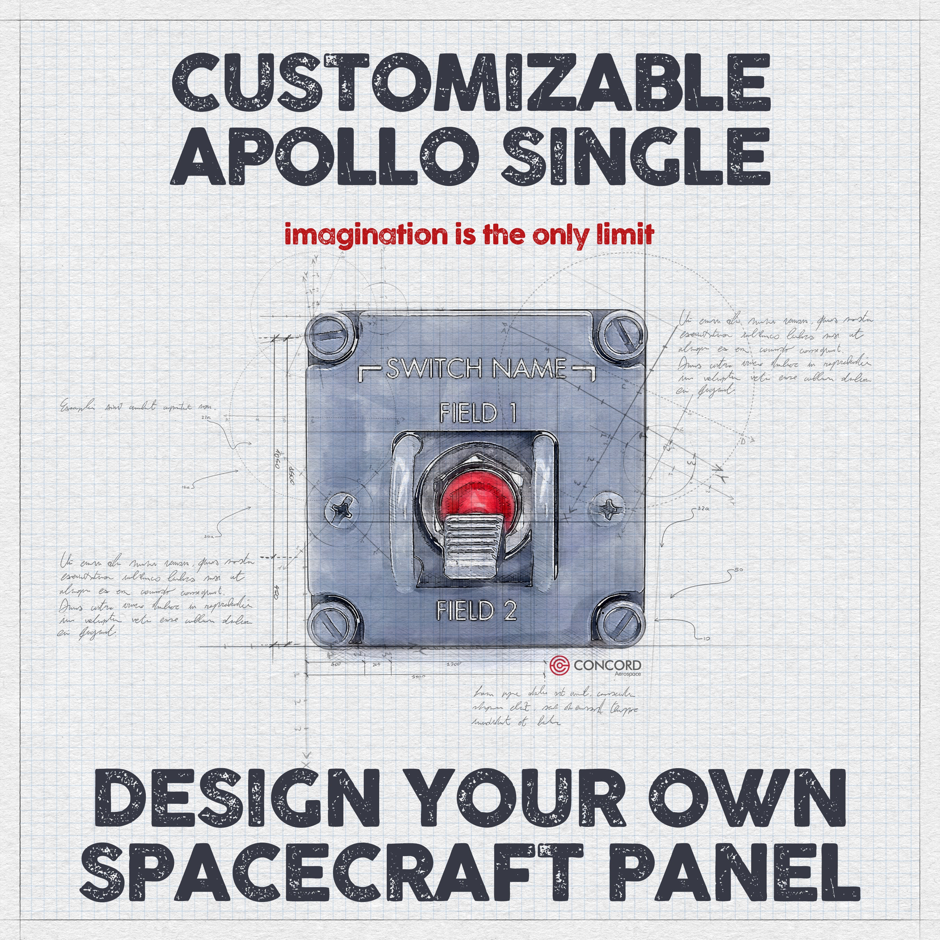 CUSTOMIZABLE APOLLO SINGLE SWITCH PANEL – Concord Aerospace