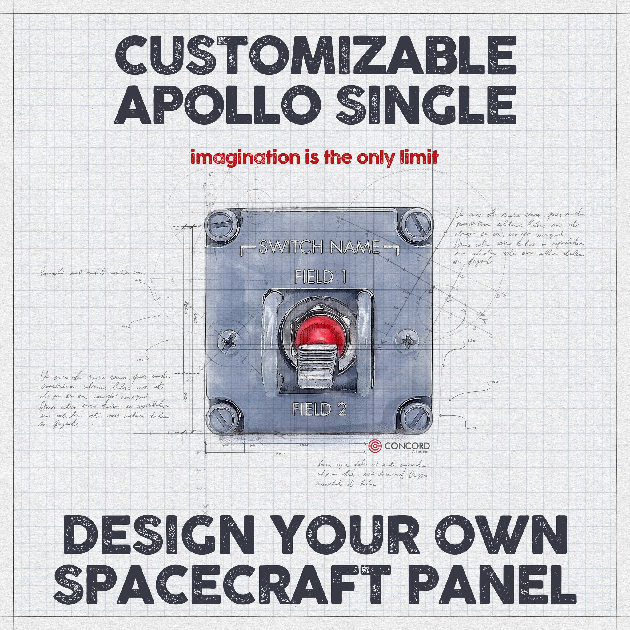 CUSTOMIZABLE APOLLO SINGLE SWITCH PANEL – Concord Aerospace