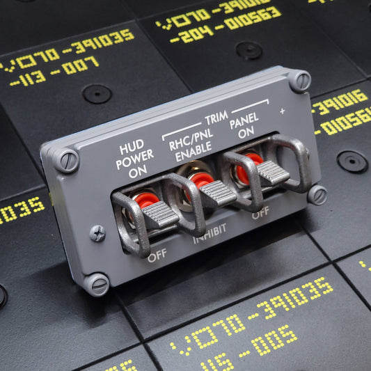 SPACE SHUTTLE FLIGHTDECK PANEL - HUD POWER / TRIM - Concord Aerospace