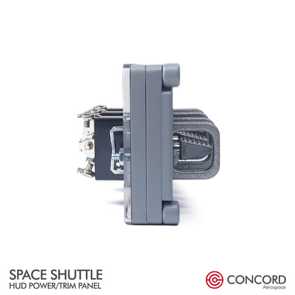 SPACE SHUTTLE FLIGHTDECK PANEL - HUD POWER / TRIM - Concord Aerospace