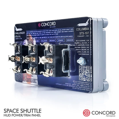 SPACE SHUTTLE FLIGHTDECK PANEL - HUD POWER / TRIM - Concord Aerospace