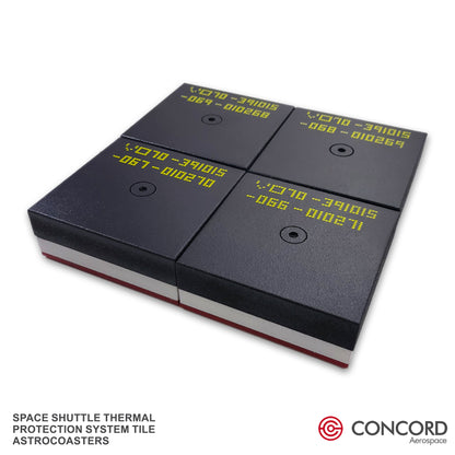 SPACE SHUTTLE THERMAL PROTECTION SYSTEM TILE ASTROCOASTER - Concord Aerospace SET OF FOUR Concord Aerospace Concord Aerospace Coasters