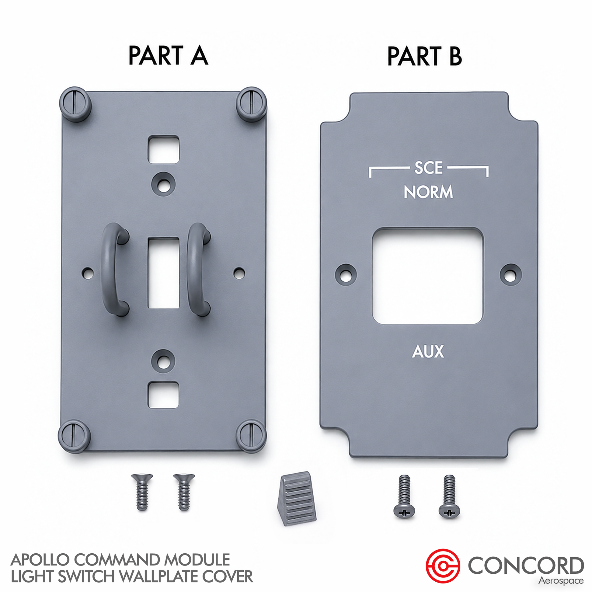 APOLLO LIGHT SWITCH PANEL WALLPLATE (COVER) - Concord Aerospace