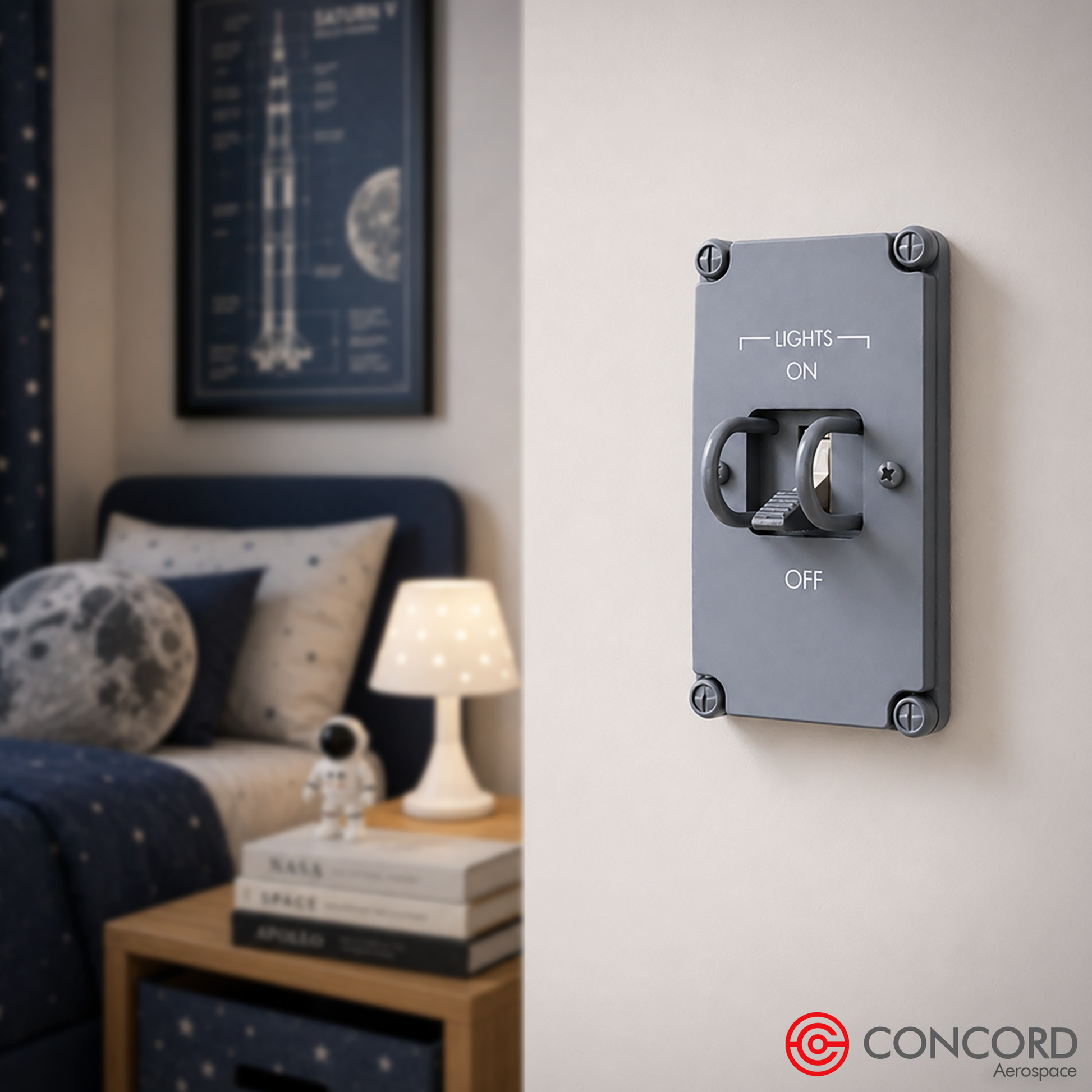 APOLLO LIGHT SWITCH PANEL WALLPLATE (COVER) - Concord Aerospace