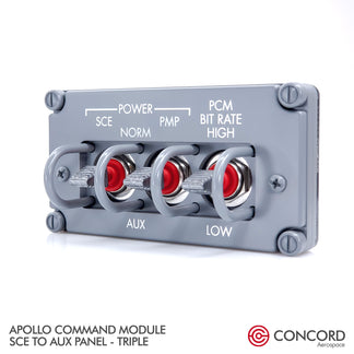 APOLLO COMMAND MODULE TRIPLE SWITCH PANEL - SCE to AUX – Concord Aerospace