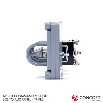 APOLLO COMMAND MODULE TRIPLE SWITCH PANEL - SCE to AUX - Concord Aerospace