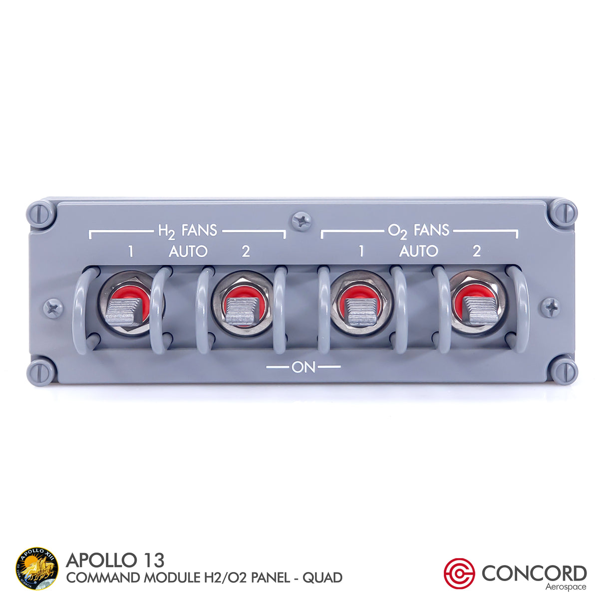 APOLLO13 COMMAND MODULE H2/O2 FANS QUAD SWITCH PANEL – Concord Aerospace