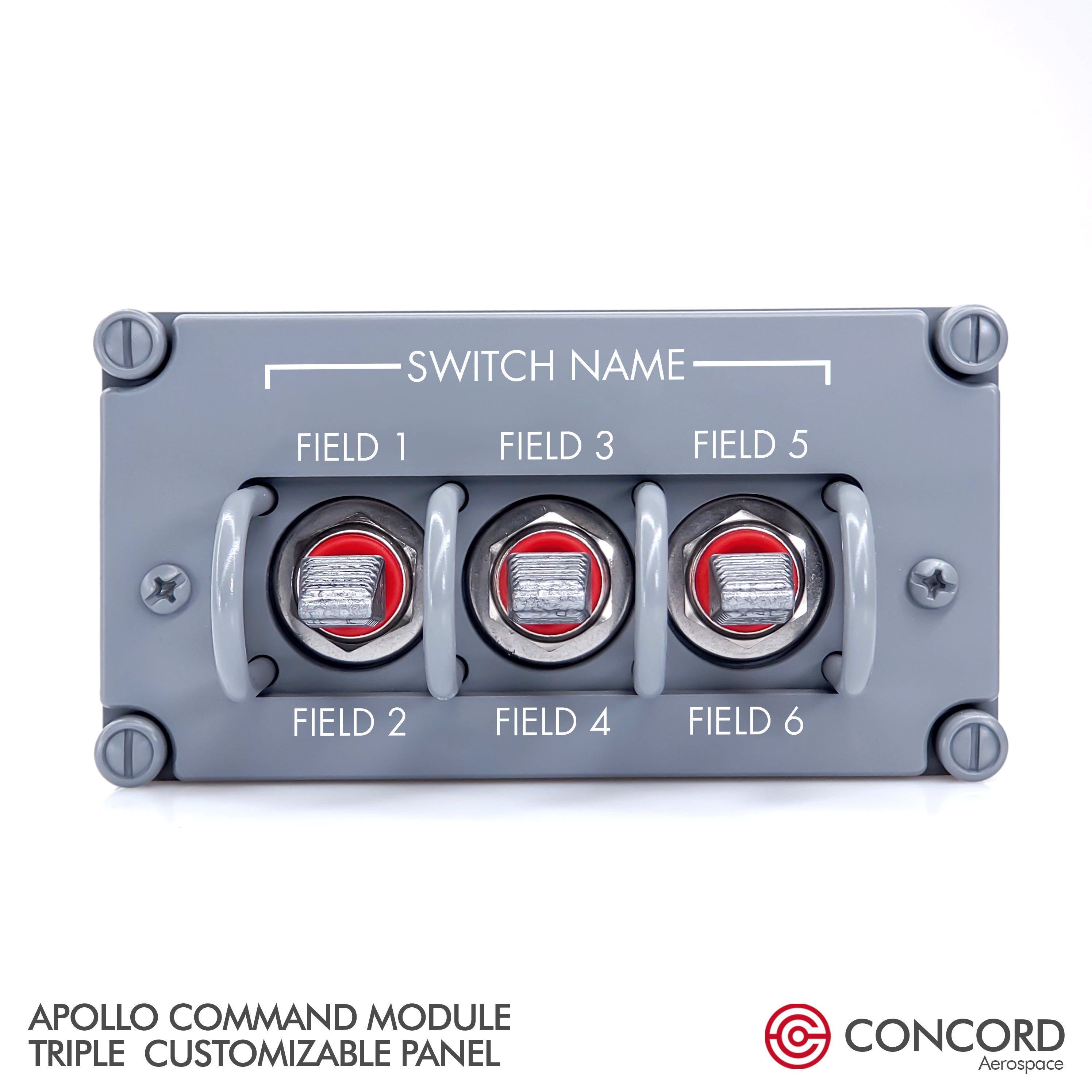 CUSTOMIZABLE APOLLO TRIPLE SWITCH PANEL – Concord Aerospace