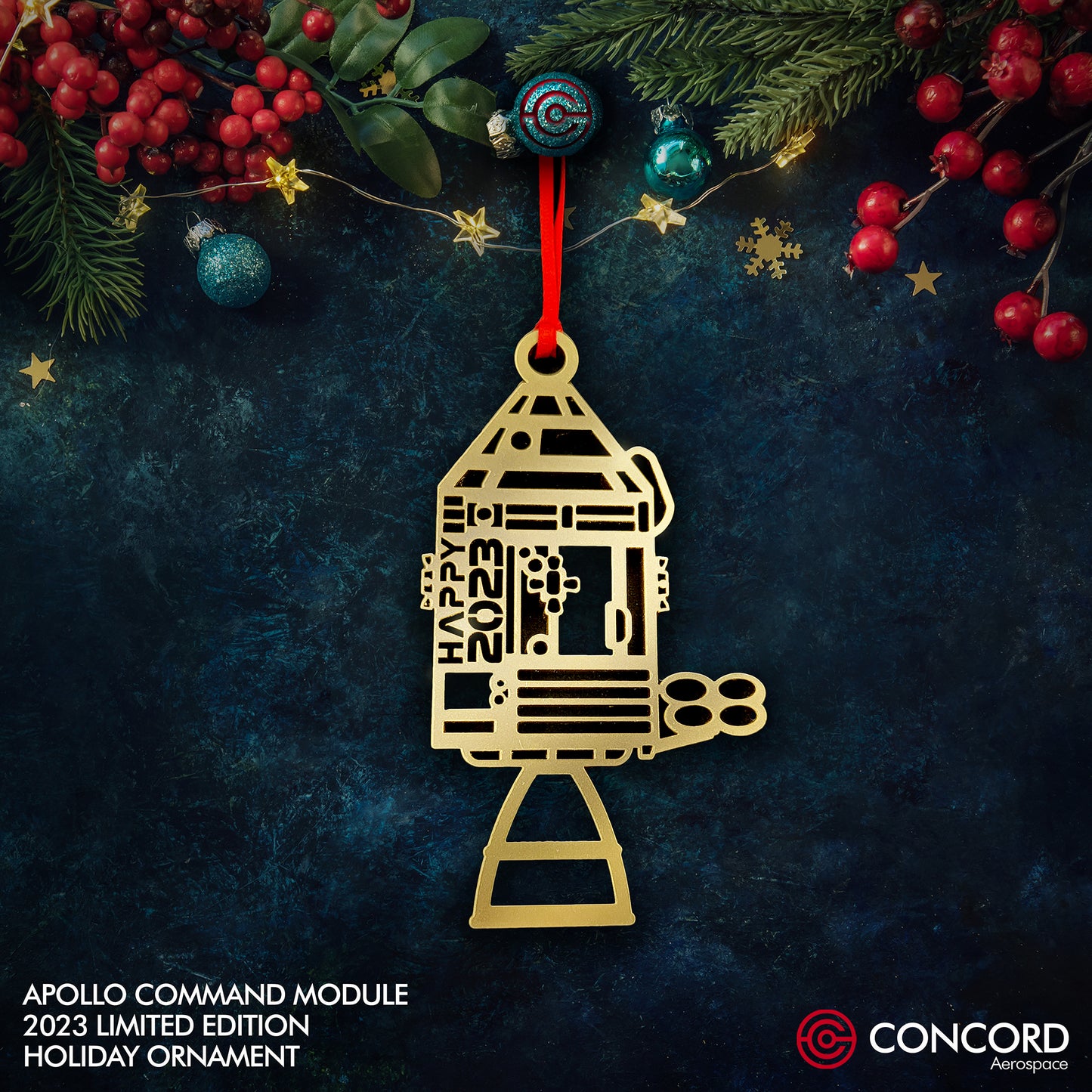 APOLLO COMMAND MODULE 2023 LIMITED EDITION TREE ORNAMENT - Concord Aerospace Concord Aerospace Concord Aerospace Holiday Ornament