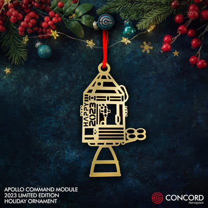 APOLLO COMMAND MODULE 2023 LIMITED EDITION TREE ORNAMENT - Concord Aerospace Concord Aerospace Concord Aerospace Holiday Ornament