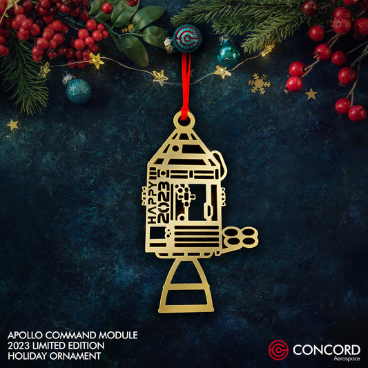 APOLLO COMMAND MODULE 2023 LIMITED EDITION TREE ORNAMENT - Concord Aerospace Concord Aerospace Concord Aerospace Holiday Ornament