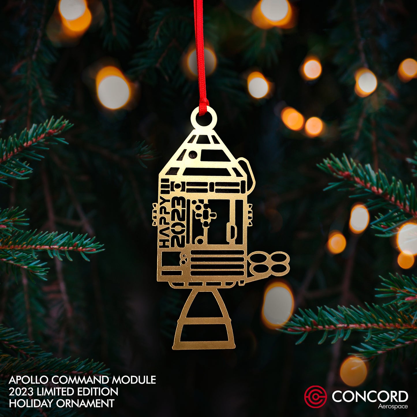 APOLLO COMMAND MODULE 2023 LIMITED EDITION TREE ORNAMENT - Concord Aerospace Concord Aerospace Concord Aerospace Holiday Ornament