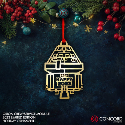 ORION CREW/SERVICE MODULE 2023 LIMITED EDITION TREE ORNAMENT - Concord Aerospace Concord Aerospace Concord Aerospace Holiday Ornament
