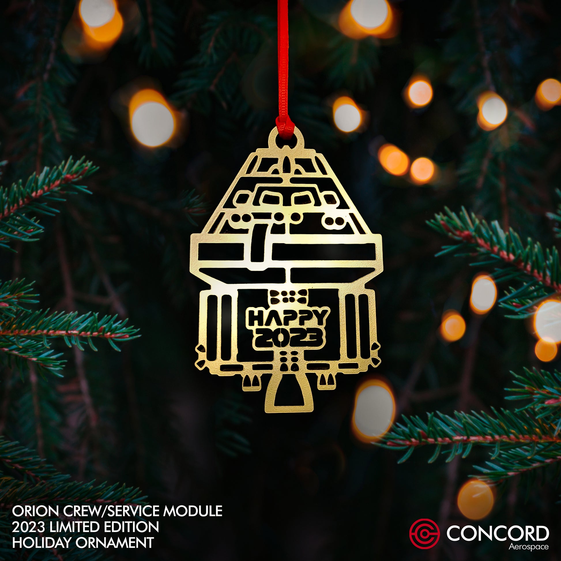 ORION CREW/SERVICE MODULE 2023 LIMITED EDITION TREE ORNAMENT - Concord Aerospace Concord Aerospace Concord Aerospace Holiday Ornament