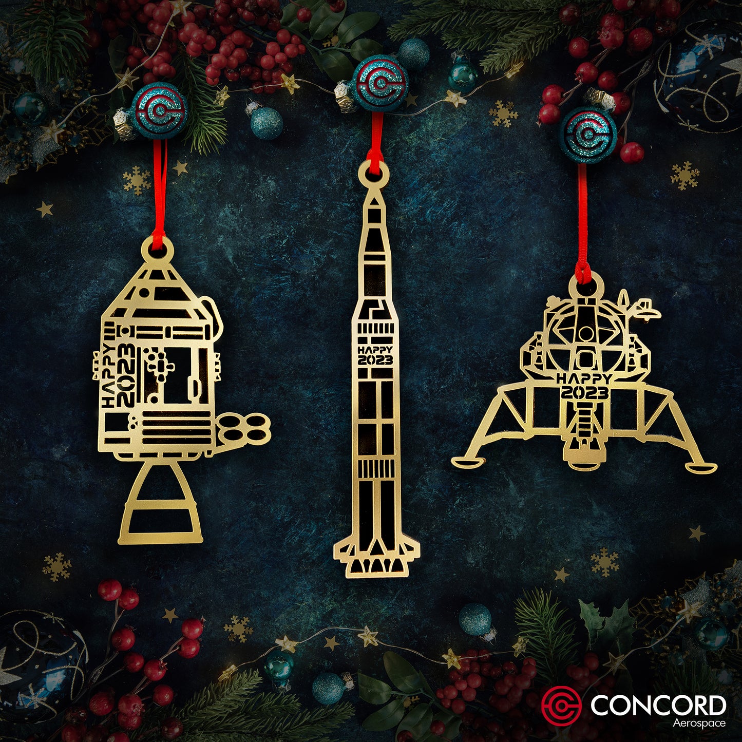 STARSHIP 2023 LIMITED EDITION TREE ORNAMENT - Concord Aerospace Concord Aerospace Concord Aerospace Holiday Ornament