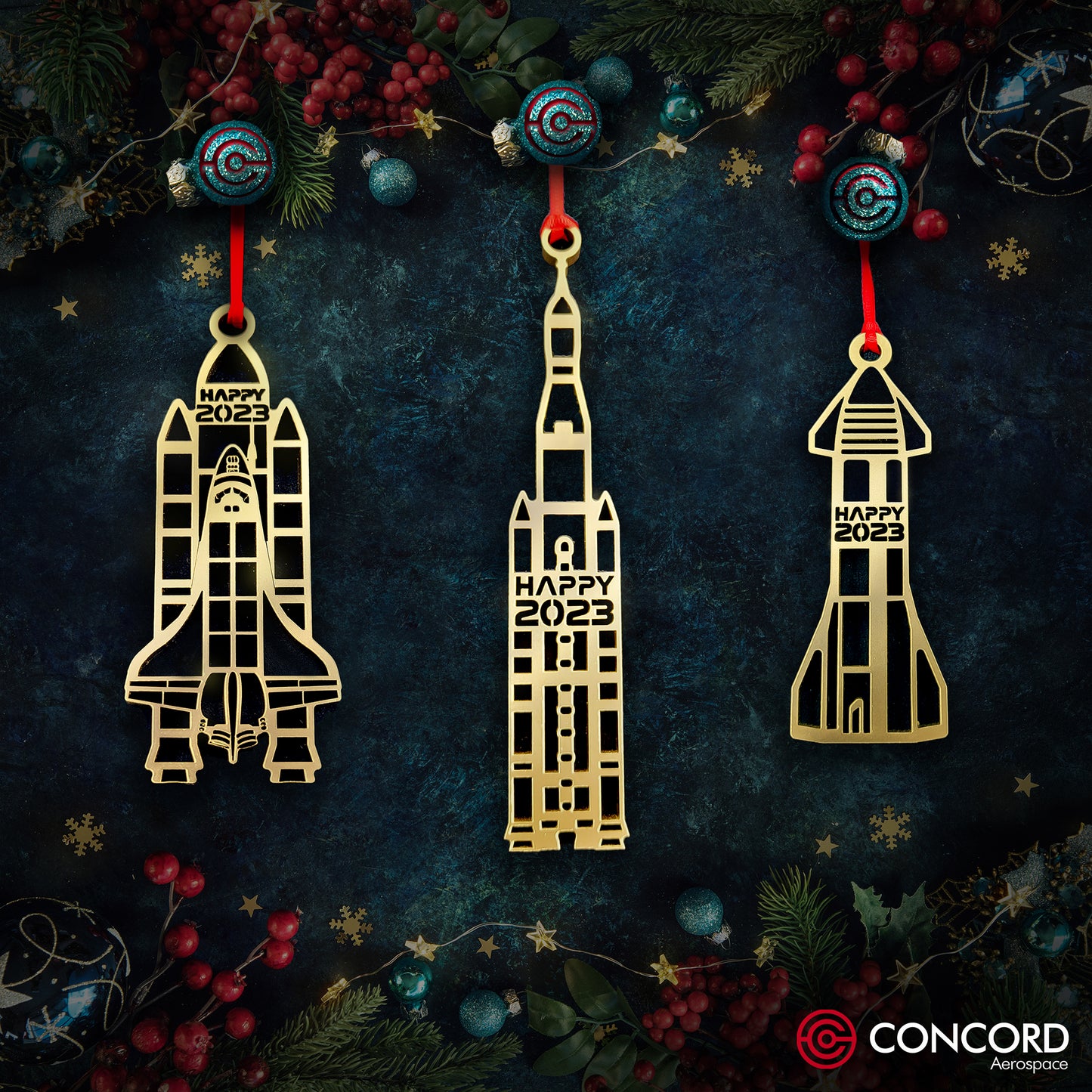 STARSHIP 2023 LIMITED EDITION TREE ORNAMENT - Concord Aerospace Concord Aerospace Concord Aerospace Holiday Ornament