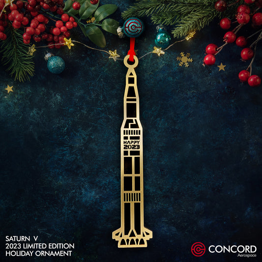 SATURN V ROCKET 2023 LIMITED EDITION TREE ORNAMENT - Concord Aerospace Concord Aerospace Concord Aerospace Holiday Ornament