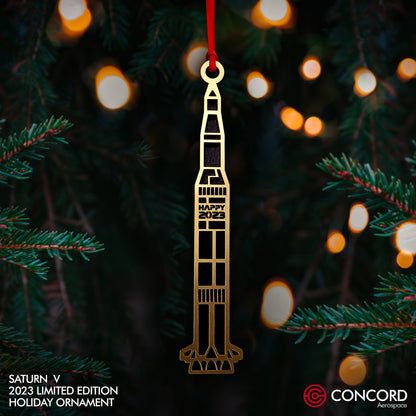 SATURN V ROCKET 2023 LIMITED EDITION TREE ORNAMENT - Concord Aerospace Concord Aerospace Concord Aerospace Holiday Ornament