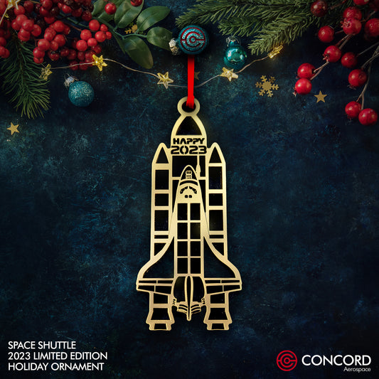 SPACE SHUTTLE 2023 LIMITED EDITION TREE ORNAMENT - Concord Aerospace Concord Aerospace Concord Aerospace Holiday Ornament