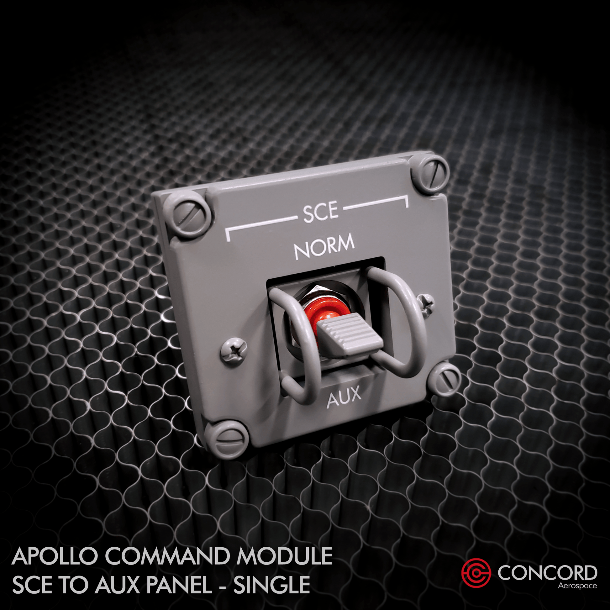 APOLLO COMMAND MODULE SINGLE SWITCH PANEL - SCE to AUX - Concord Aerospace Concord Aerospace Concord Aerospace Apollo Command Module Switch