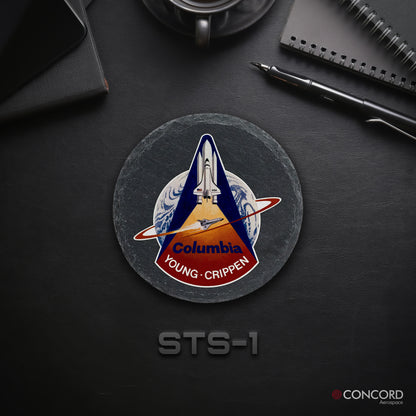 STS - 1 SPACE SHUTTLE - SLATE COASTER - Concord Aerospace Concord Aerospace Concord Aerospace Coasters