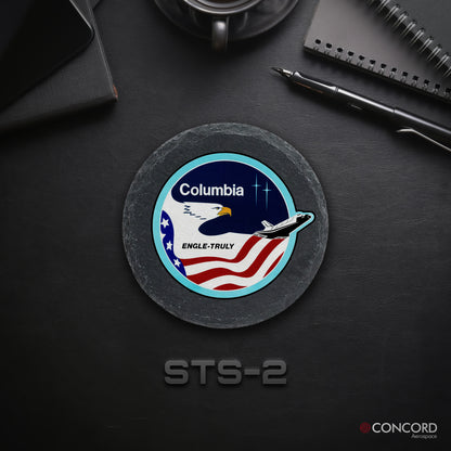 STS - 2 SPACE SHUTTLE - SLATE COASTER - Concord Aerospace Concord Aerospace Concord Aerospace Coasters