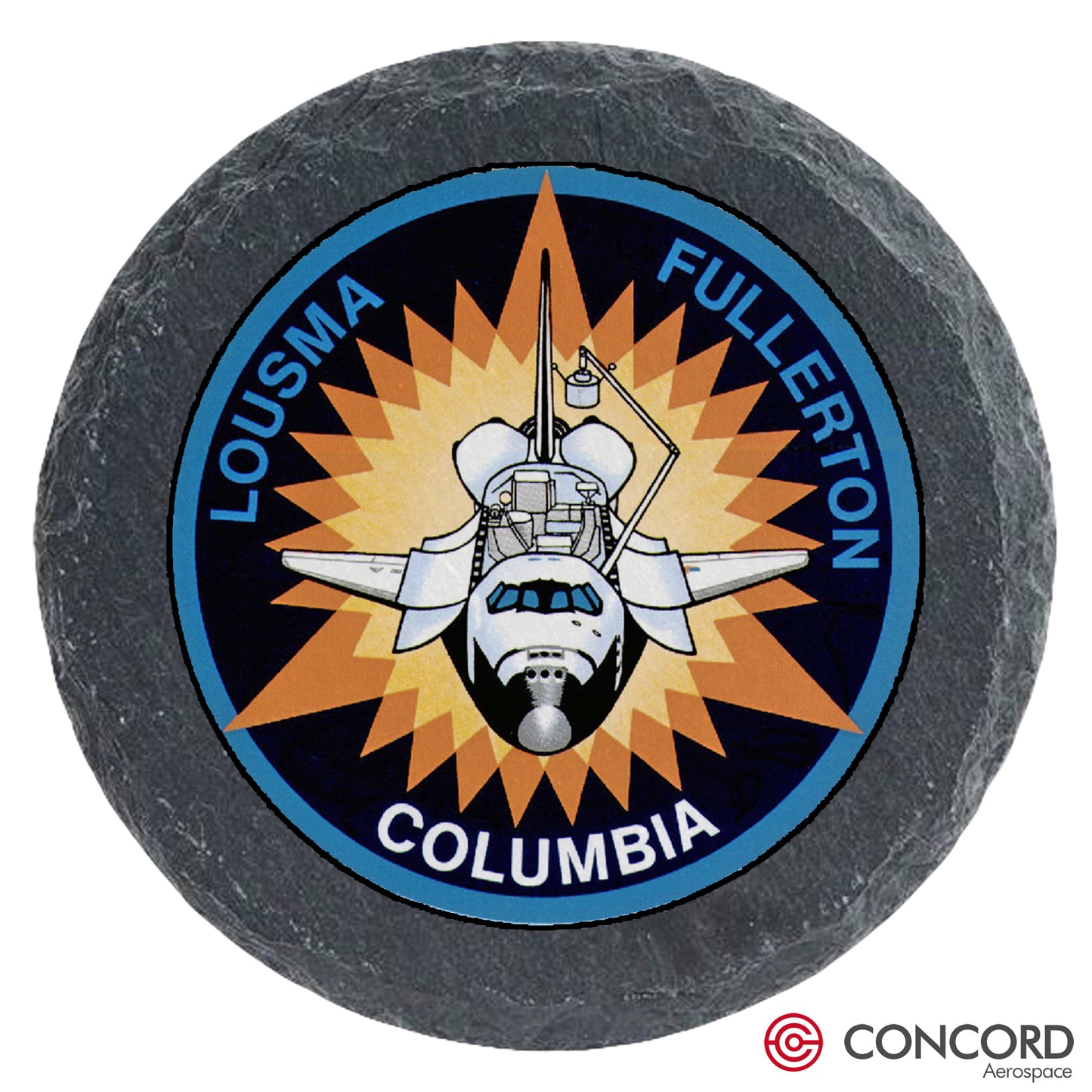 STS - 3 SPACE SHUTTLE - SLATE COASTER - Concord Aerospace Concord Aerospace Concord Aerospace Coasters