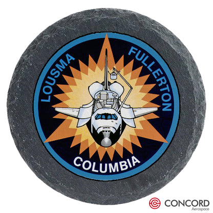 STS - 3 SPACE SHUTTLE - SLATE COASTER - Concord Aerospace Concord Aerospace Concord Aerospace Coasters