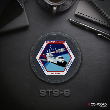 STS - 6 SPACE SHUTTLE - SLATE COASTER - Concord Aerospace Concord Aerospace Concord Aerospace Coasters