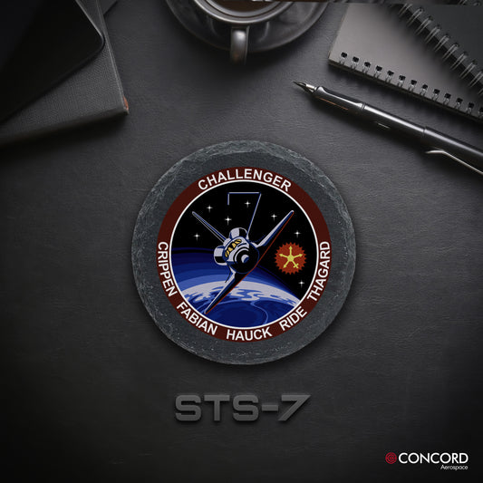 STS - 7 SPACE SHUTTLE - SLATE COASTER - Concord Aerospace Concord Aerospace Concord Aerospace Coasters