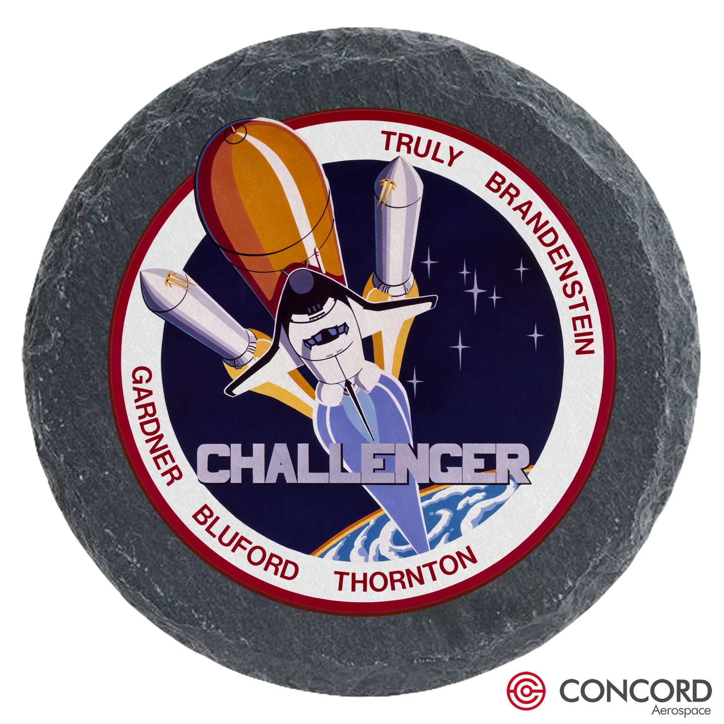 STS - 8 SPACE SHUTTLE - SLATE COASTER - Concord Aerospace Concord Aerospace Concord Aerospace Coasters