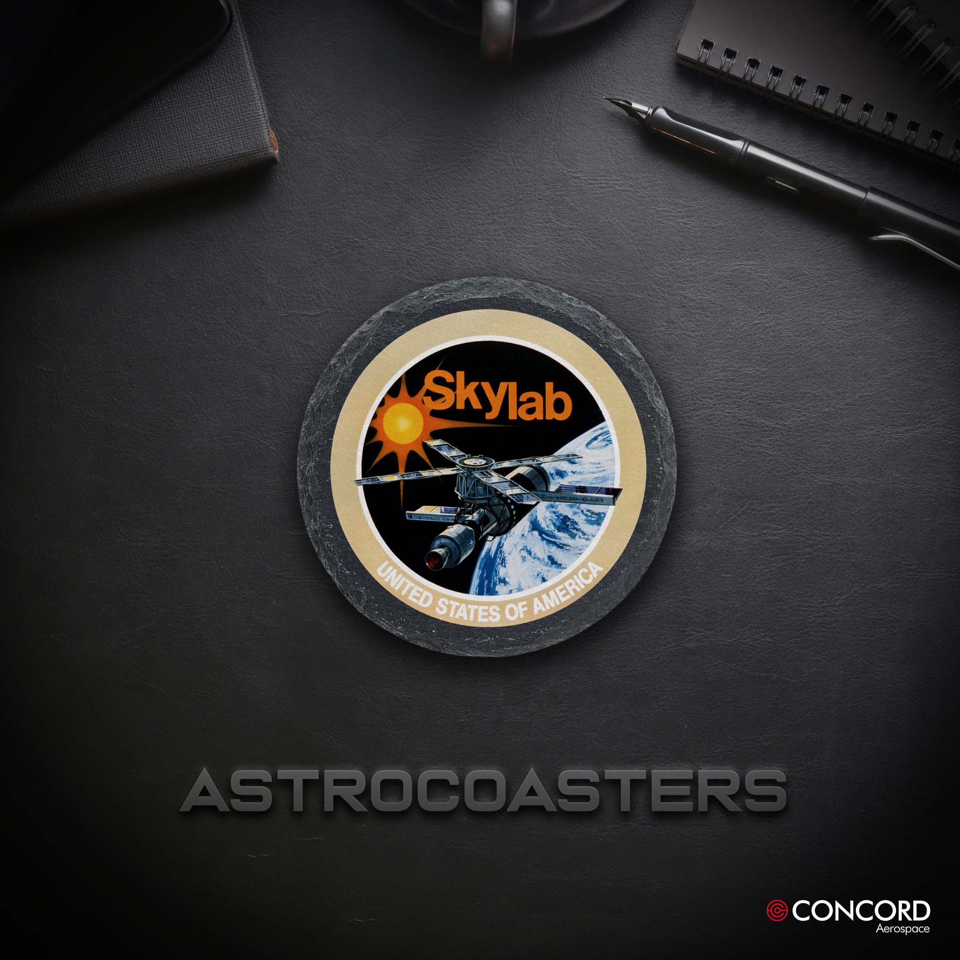 SKYLAB PROGRAM - SLATE COASTER - Concord Aerospace Concord Aerospace Concord Aerospace Coasters