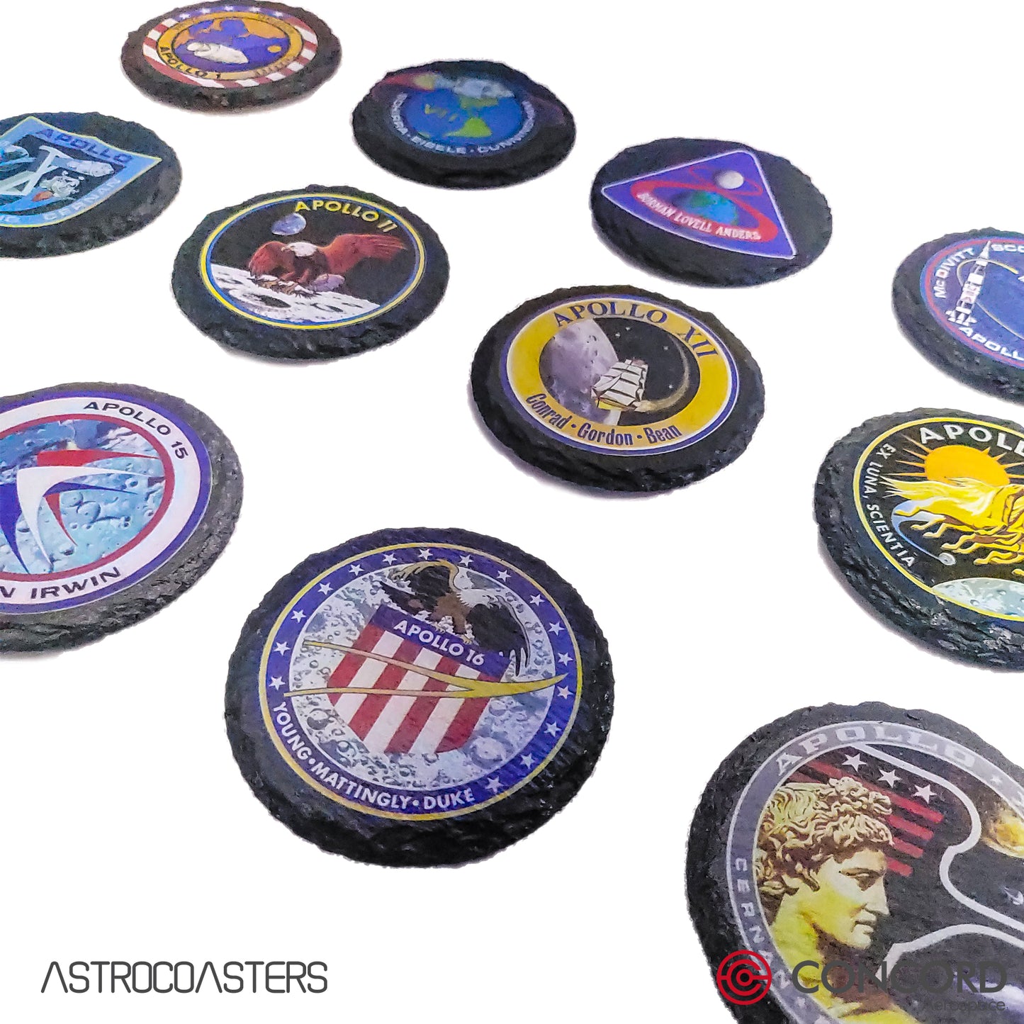 APOLLO 14 MISSION - SLATE COASTER - Concord Aerospace Concord Aerospace Concord Aerospace Coasters