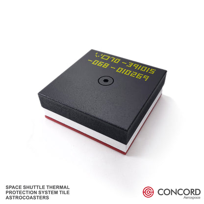 SPACE SHUTTLE THERMAL PROTECTION SYSTEM TILE ASTROCOASTER - Concord Aerospace SINGLE UNIT Concord Aerospace Concord Aerospace Coasters