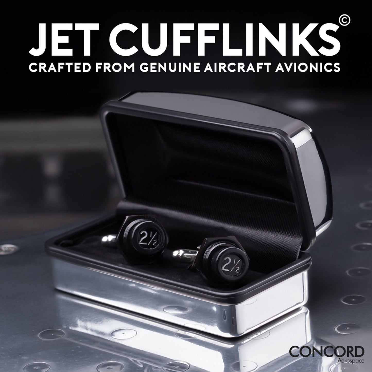 JET CUFFLINKS - CRAFTED FROM THE MIGHTY BOEING 747 - Concord Aerospace Concord Aerospace Concord Aerospace cufflinks